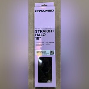 Untamed Halo Straight Hair Extension - Black